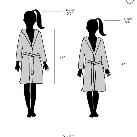 Pottery Barn Midi Robe Creamy Sherpa Hoodie & Trim Unisex M/L P2P 22” - Picture 9 of 10